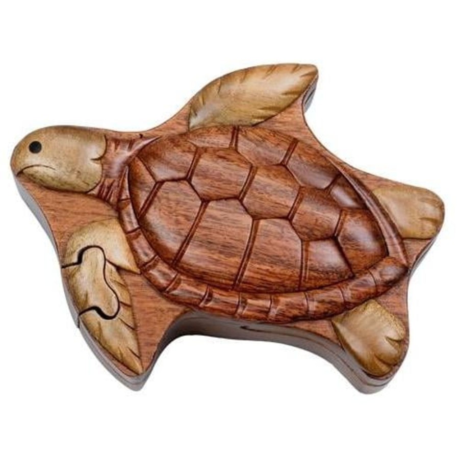 Puzzle Boxes The-Handcrafted | Sea Turtle - Secret Wooden Puzzle Box-Sb1141