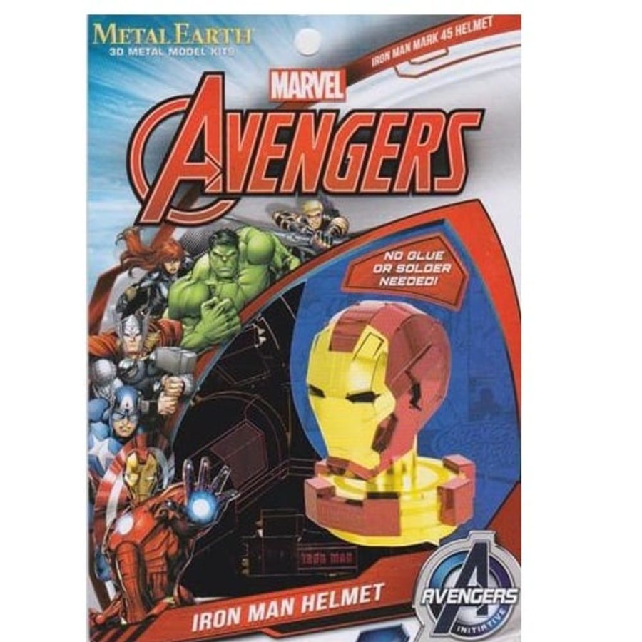 Metal Puzzles Fascinations | Iron Man Helmet - Metal Earth 3D Model Puzzle-Fs324Me