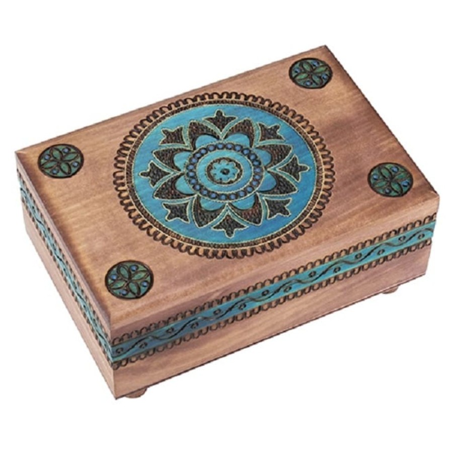 Puzzle Boxes Winshare-Puzzles-and-Games | Blue Kaleidoscope - Secret Wooden Puzzle Box-Cc7463