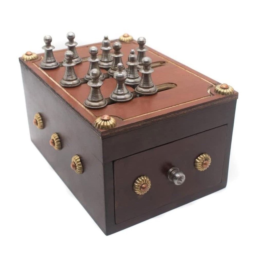 Puzzle Boxes Constantin | Chess Box (Schachbox) - Secret Wooden Puzzle Box By Constant