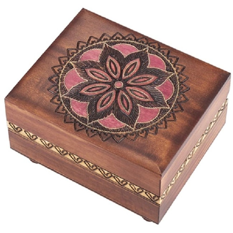 Puzzle Boxes Winshare-Puzzles-and-Games | Brilliant Floral - Secret Wooden Puzzle Box-Cc7932