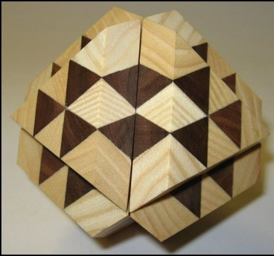 Artists Made Puzzles Vinco | Dual Tetrahedron 6 - Wooden Puzzle Brain Teaser-Nr1006Vc