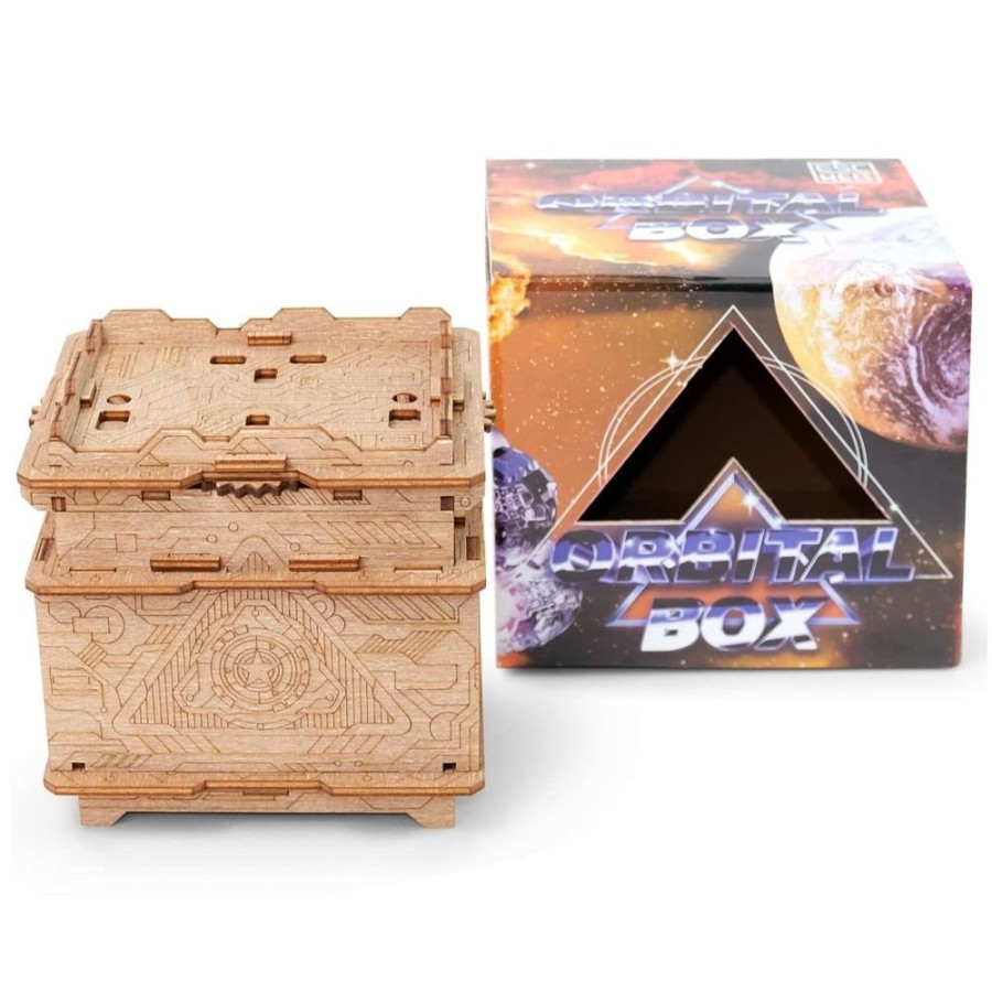 Brain Teasers Escape-Welt | Orbital Box - Wooden Puzzle Box Escape Room Experience-Ew717