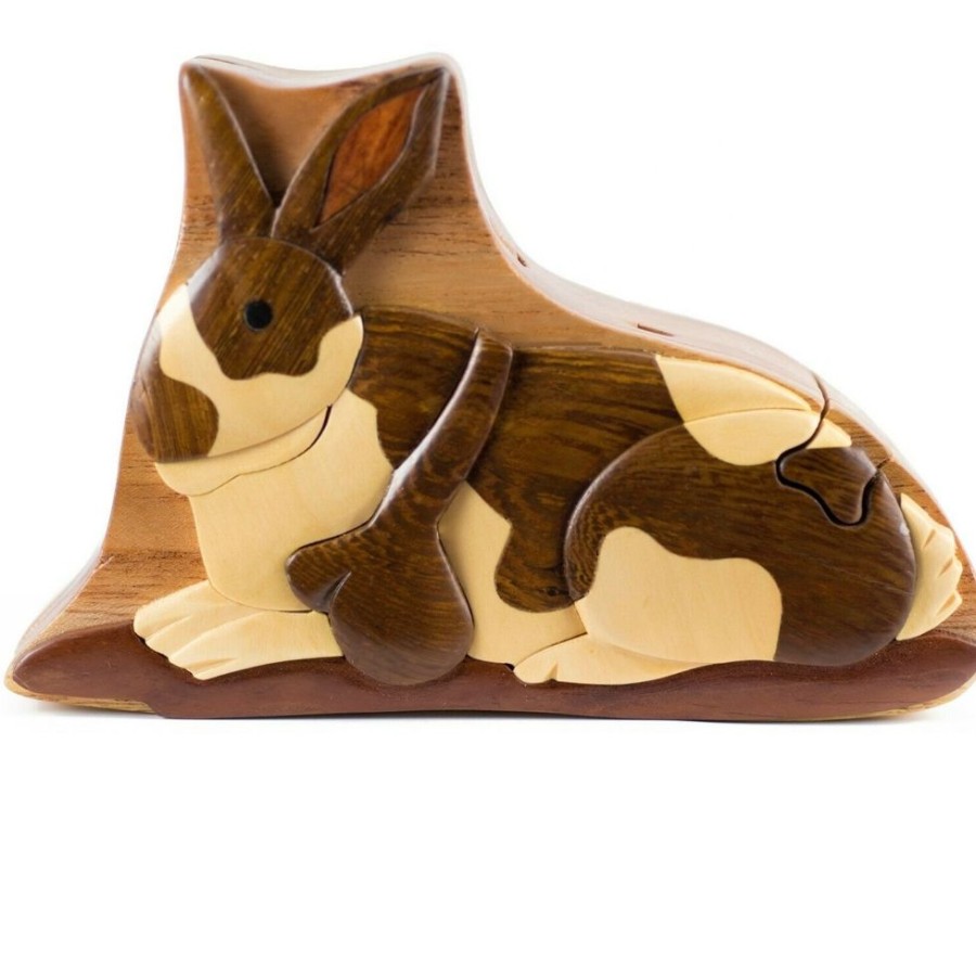 Puzzle Boxes The-Handcrafted | Rabbit - Secret Wooden Puzzle Box-Sb1104