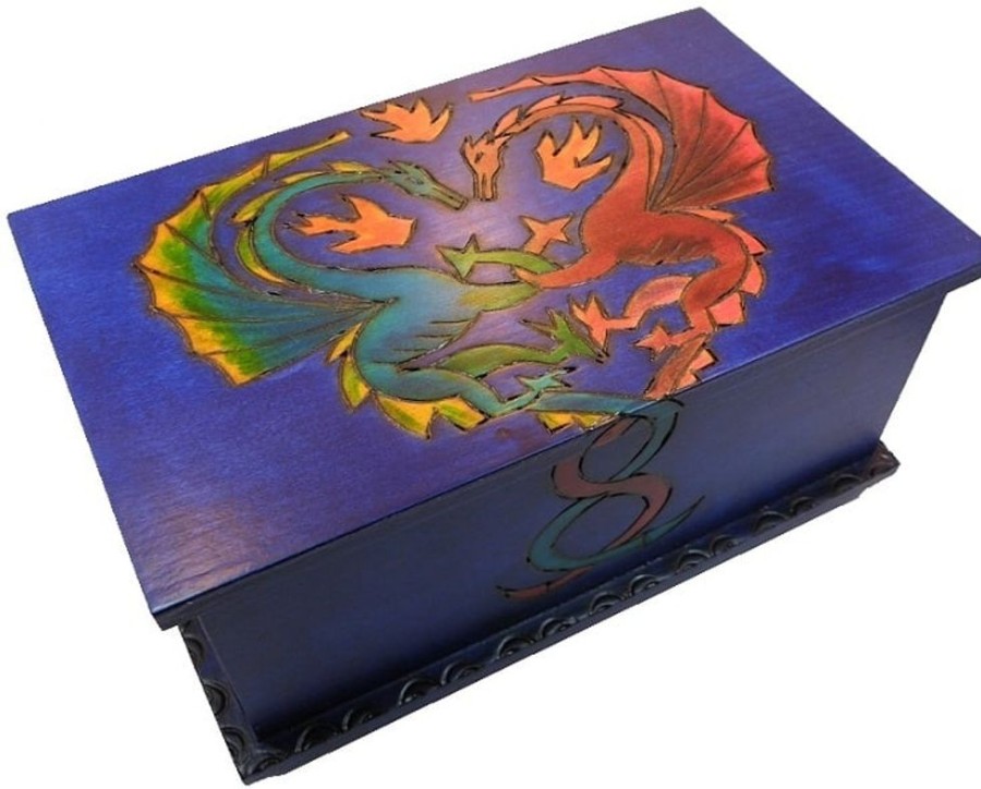 Puzzle Boxes Winshare-Puzzles-and-Games | Dragons In Love (Large) - Secret Wooden Puzzle Box-Cc7248