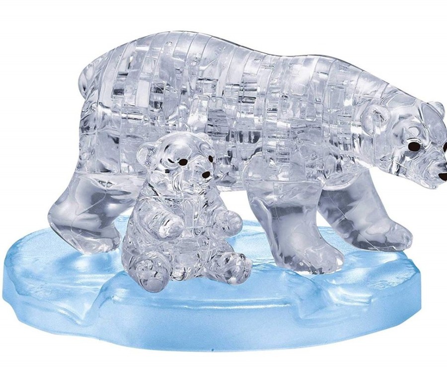 3D Puzzles Bepuzzled Animals | 3D Crystal Puzzle Polar Bear And Baby-Ug31079