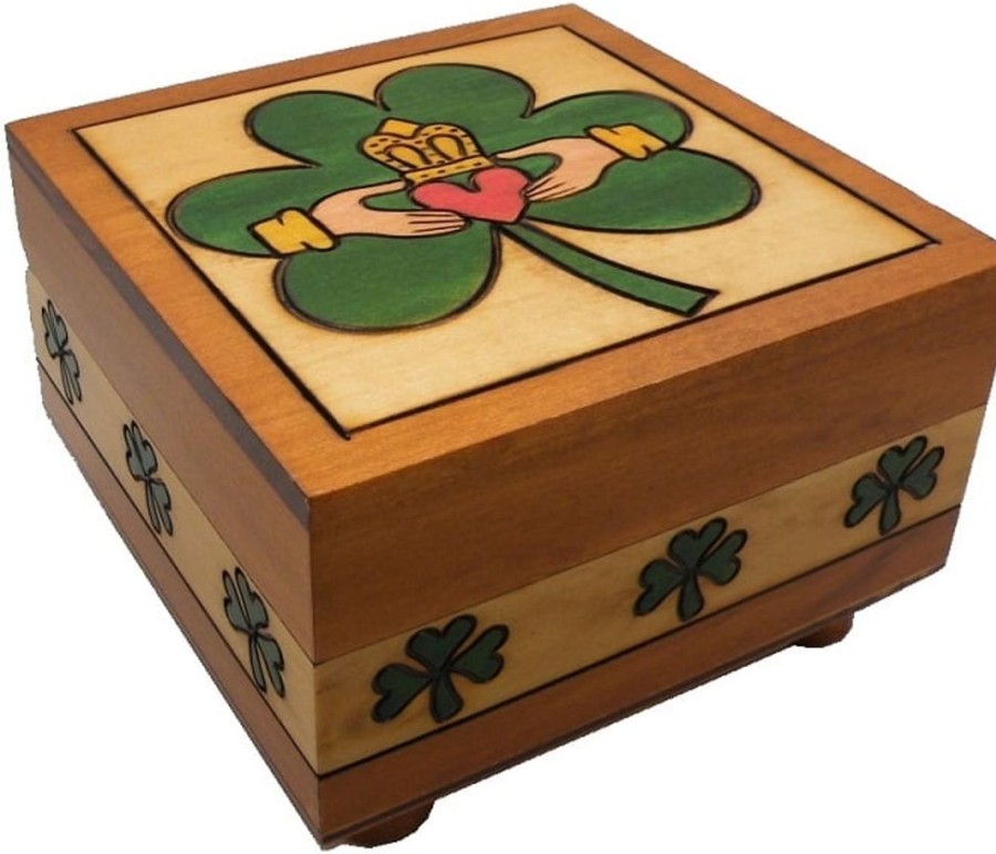 Puzzle Boxes Winshare-Puzzles-and-Games | Claddaugh - Secret Wooden Puzzle Box -Cc8025