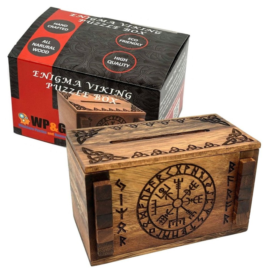 Brain Teasers Winshare-Puzzles-and-Games | Enigma Viking Puzzle Box - Money Gift Giving Iq Secret Box-E