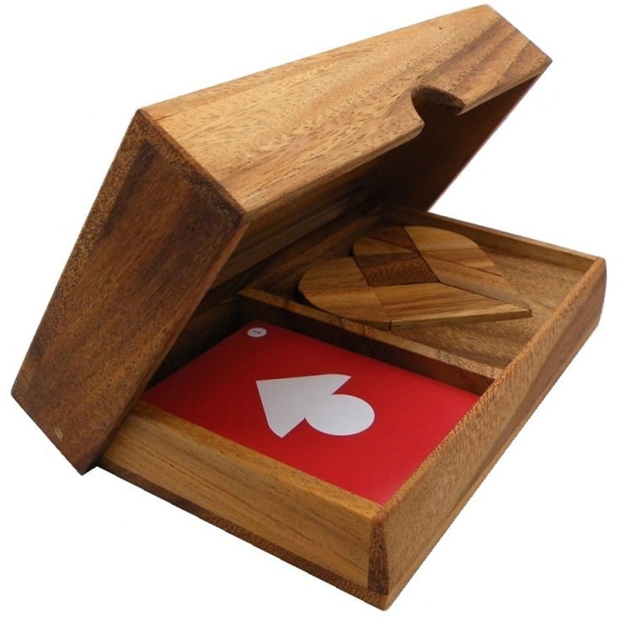 Wooden Puzzles Winshare-Puzzles-and-Games | Logic Heart Tangram Set With Play Cards Wooden Puzzle Game-3