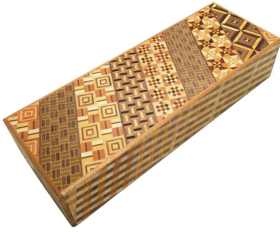 Puzzle Boxes Winshare-Puzzles-and-Games | 8 Sun 14 Steps Rectangle Yosegi And Ichimatsu - Japanese Puz