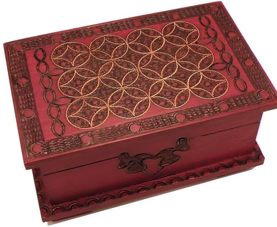 Puzzle Boxes Winshare-Puzzles-and-Games | Celtic Chest (Large) - Secret Wooden Puzzle Box-Cc7250