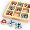 Educational Games BeginAgain | Ticbugtoe - Tic Tac Toe Educational Travel Wood Game-I1605