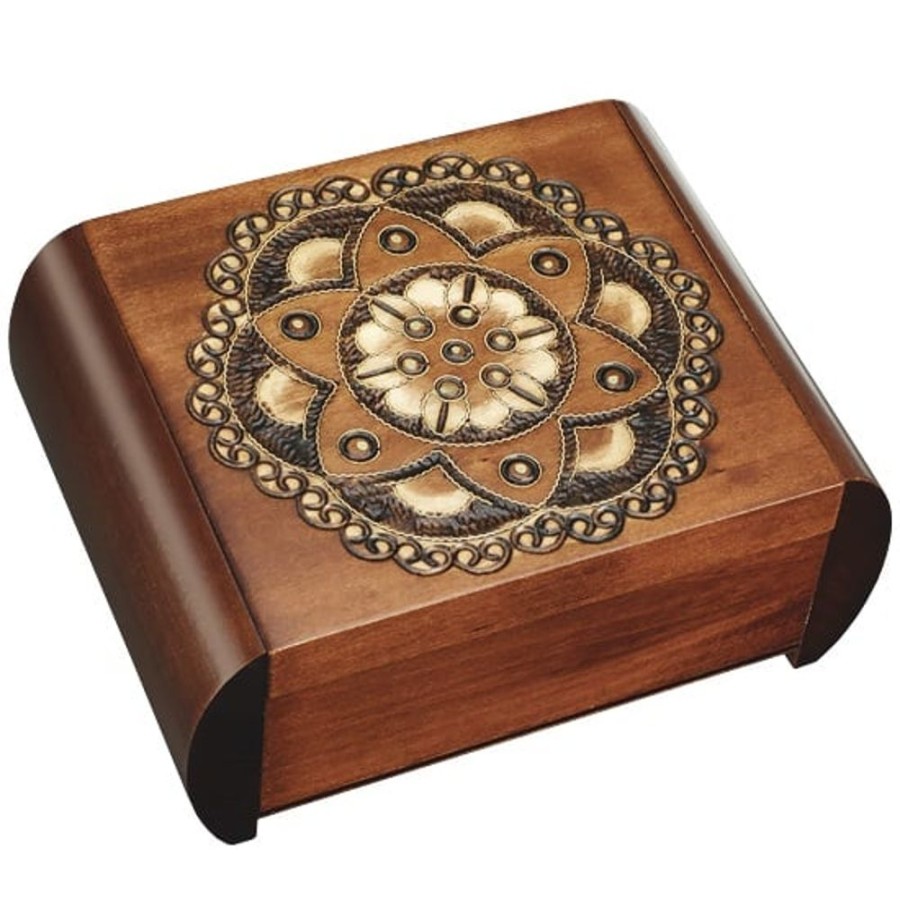 Puzzle Boxes Enchanted-Boxes | Chakra Flower Secret Wooden Puzzle Box-Ebm47B