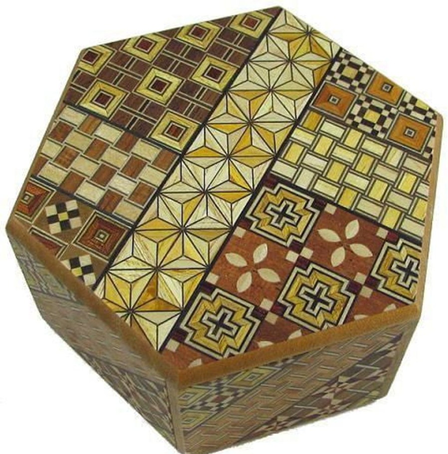 Puzzle Boxes Winshare-Puzzles-and-Games | Hexagon 6 Steps Japanese Puzzle Box-Jhe06