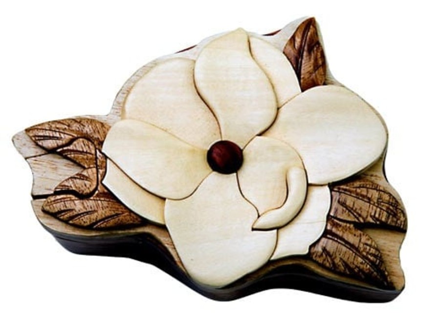 Puzzle Boxes The-Handcrafted | Magnolia - Secret Wooden Puzzle Box-Sb1179