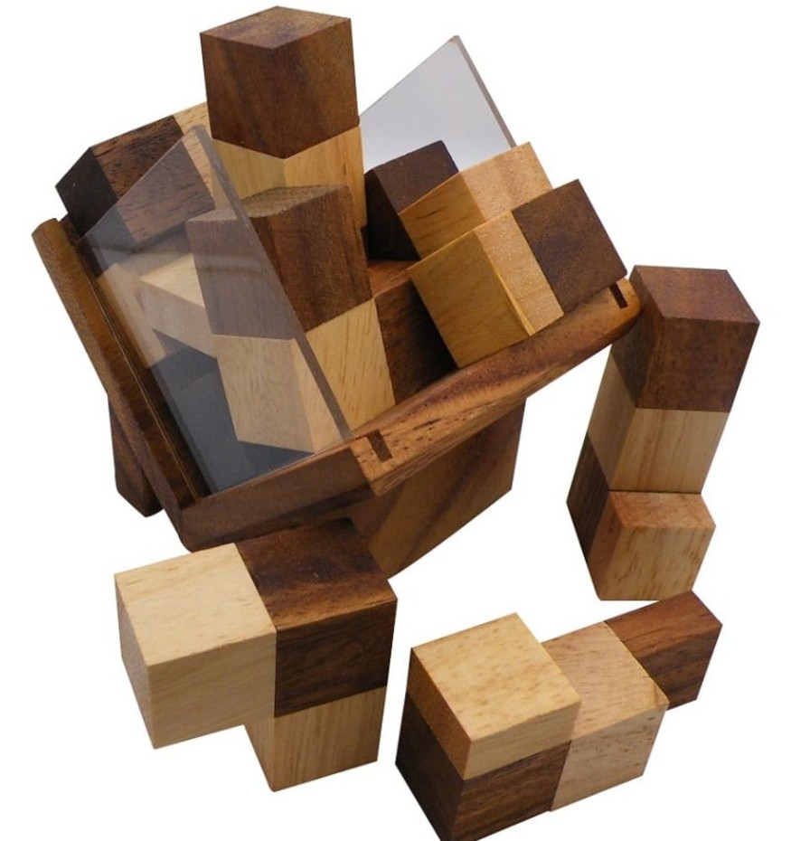 Wooden Puzzles Winshare-Puzzles-and-Games | Complex Cube - Brain Teaser Wooden Puzzle-246V