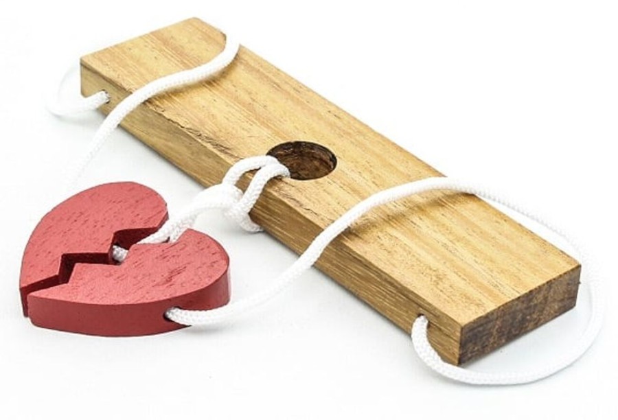 Wooden Puzzles Winshare-Puzzles-and-Games | Two Lovers Heart (Large) - String Wooden Puzzle-101L