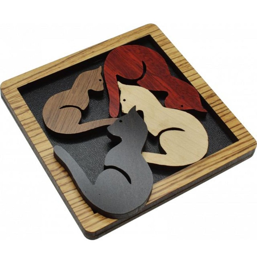 Wooden Puzzles Constantin | Four Katz (Cats) - Packing Problem Puzzle By Constantin-G310