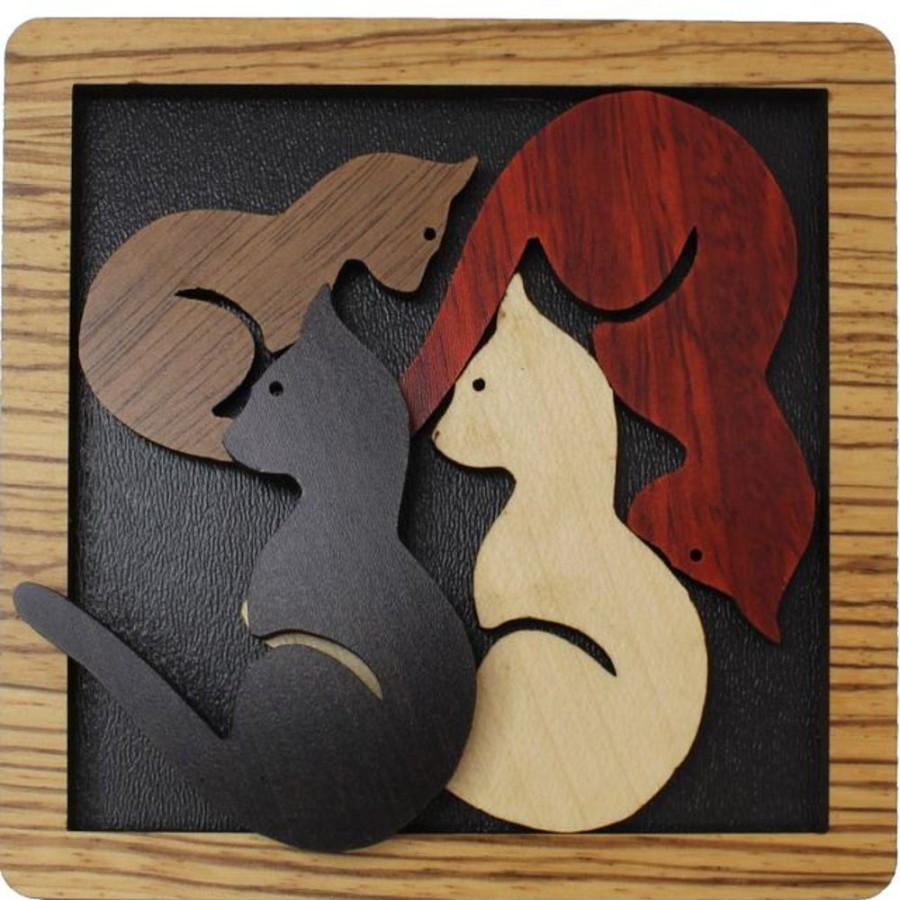 Wooden Puzzles Constantin | Four Katz (Cats) - Packing Problem Puzzle By Constantin-G310