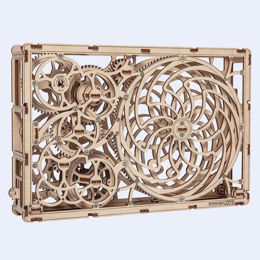 Wooden Puzzles Wooden-City | Kinetic Picture - 3D Mechanical, Engineering Self-Assembled