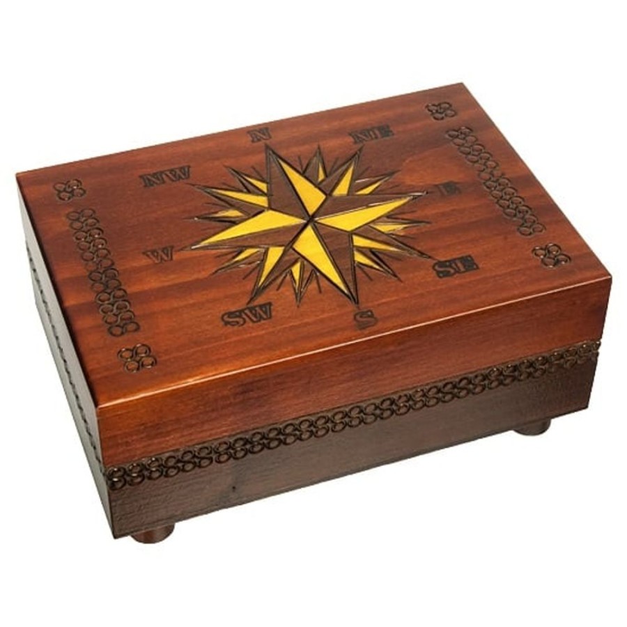 Puzzle Boxes Enchanted-Boxes | Cartography Secret Wooden Puzzle Box-Ebkk3