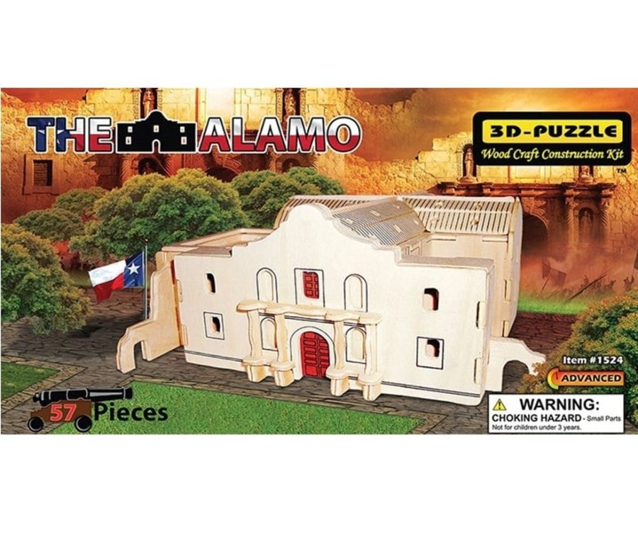 Wooden Puzzles Winshare-Puzzles-and-Games | The Alamo- 3D Jigsaw Woodcraft Kit Wooden Puzzle-1524