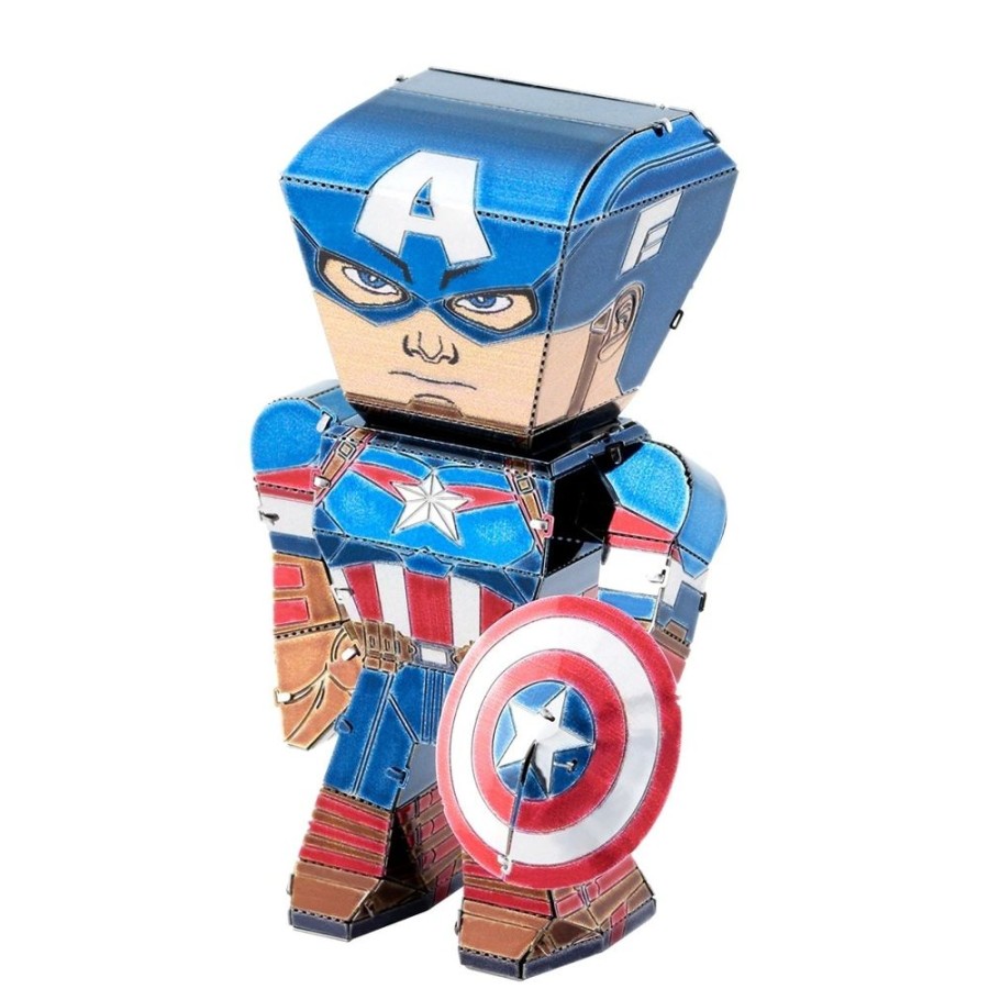 Metal Puzzles Fascinations | Captain America Marvel Legends - Metal Earth 3D Model Puzzle