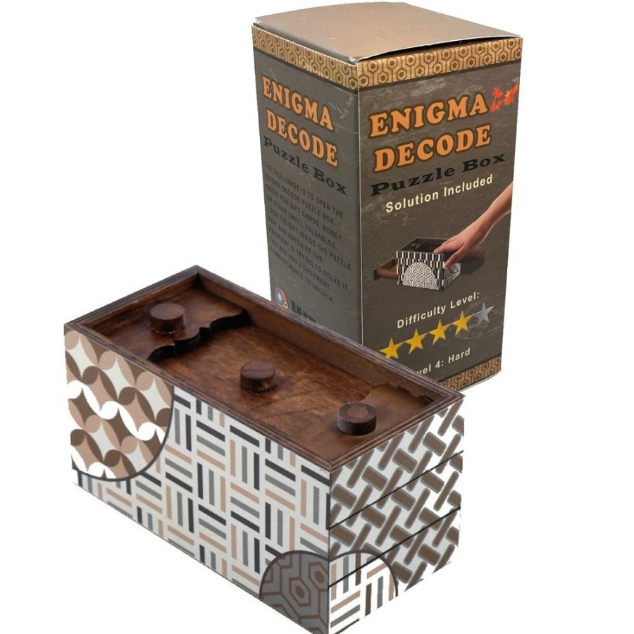 Brain Teasers Winshare-Puzzles-and-Games | Enigma Decode Puzzle Box - Money Gift Giving Secret Box-Eb00