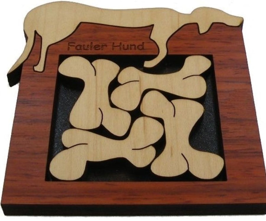 Wooden Puzzles Constantin | Fauler Hund - Wooden Packing Problem Brain Teaser-L21Ct