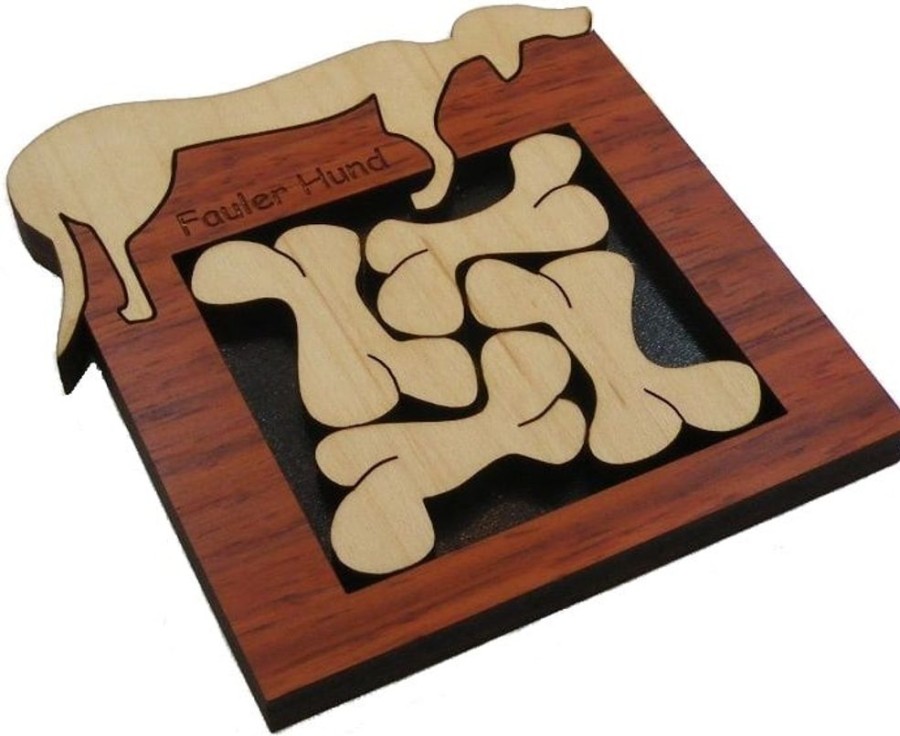 Wooden Puzzles Constantin | Fauler Hund - Wooden Packing Problem Brain Teaser-L21Ct