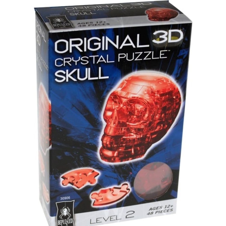 Brain Teasers Bepuzzled | 3D Crystal Puzzle Red Skull -Ug30906