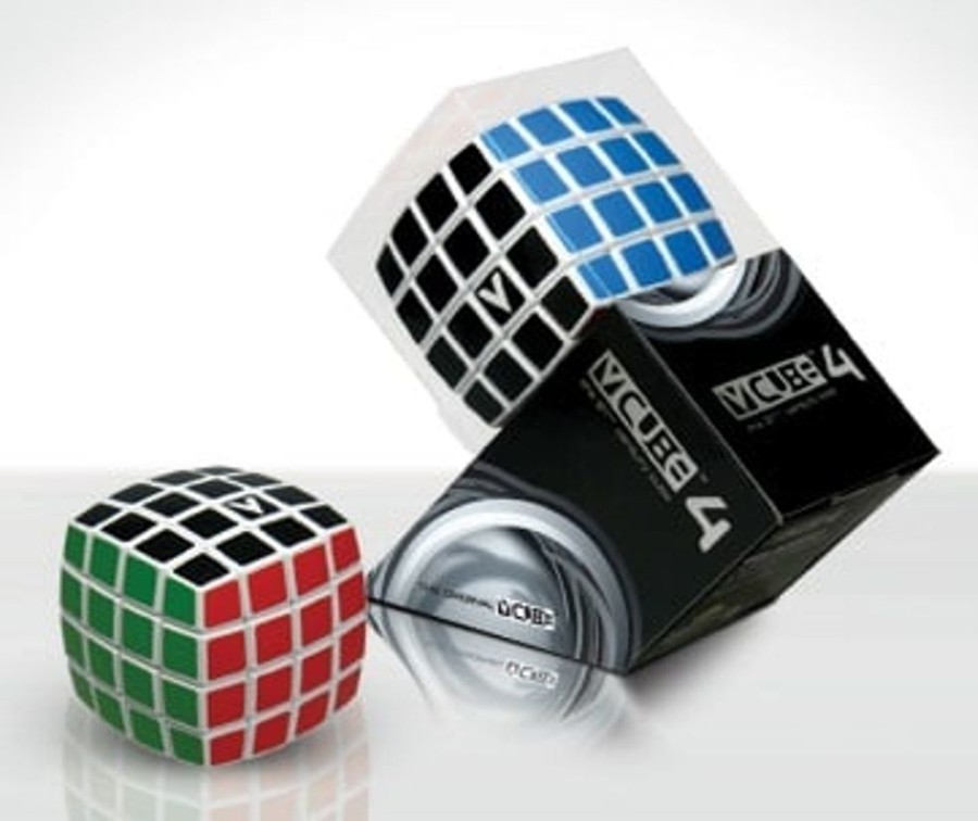 Brain Teasers V-Cube | V-Cube 4 White Pillowed Multicolor Cube Puzzle-Vc203