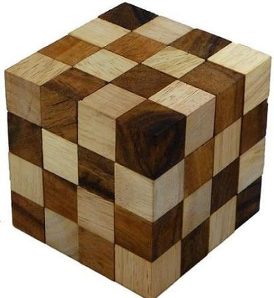 Wooden Puzzles Winshare-Puzzles-and-Games | Anaconda Cube - Wooden Puzzle Brain Teaser-254V