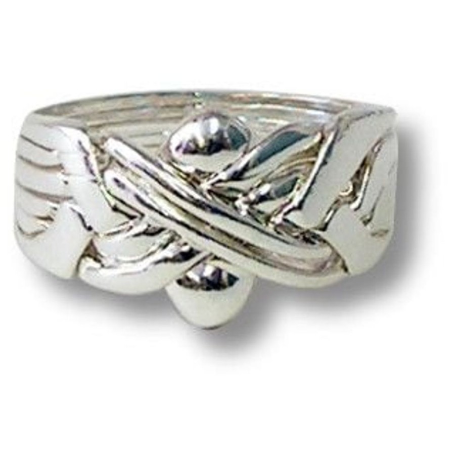 Metal Puzzles Winshare-Puzzles-and-Games | 6 Band Sterling Silver Puzzle Ring-6Bs1