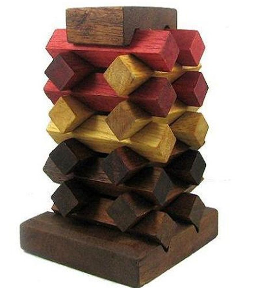 Wooden Puzzles Winshare-Puzzles-and-Games | Raising Tower - Wooden Brain Teaser Puzzle-615