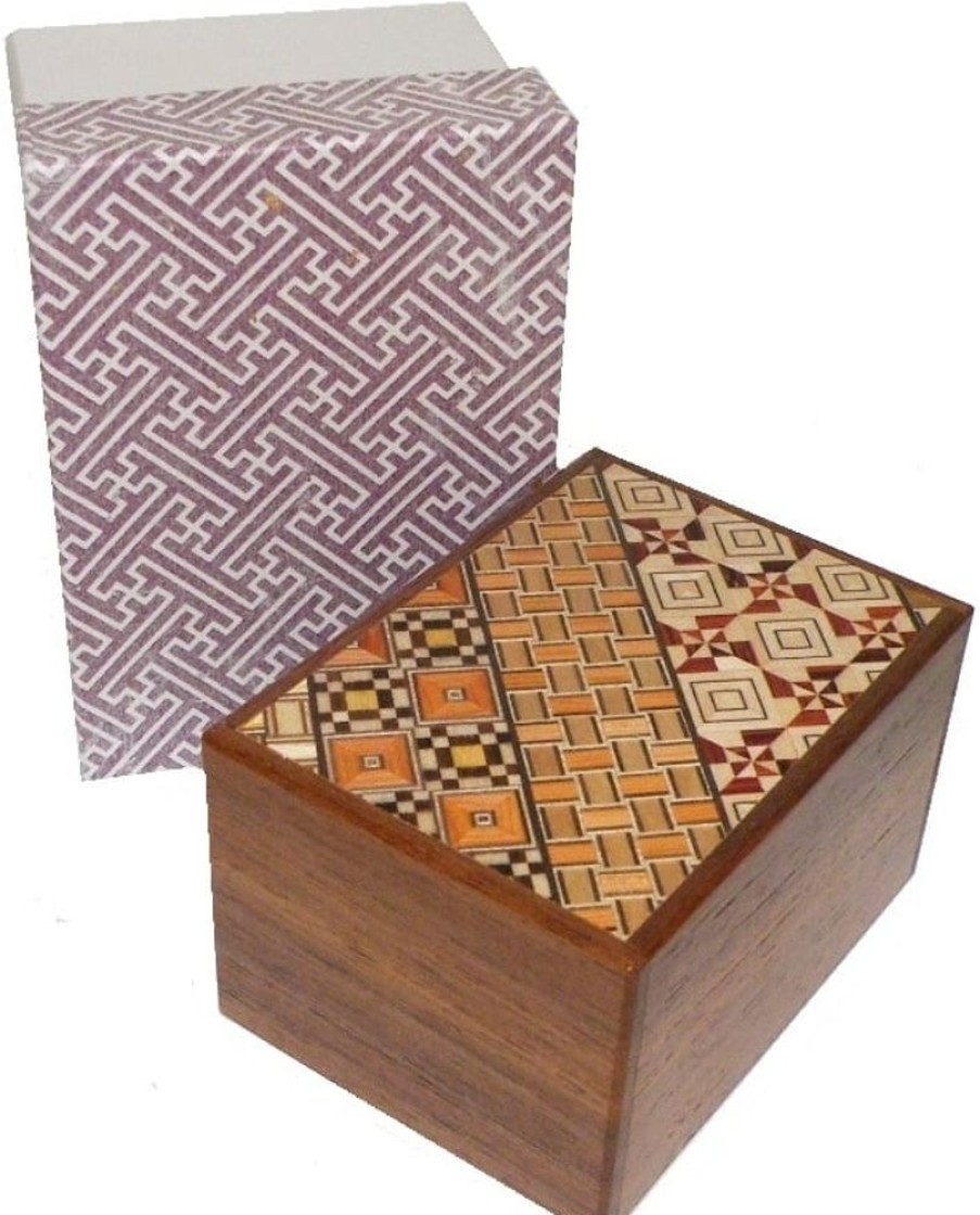 Puzzle Boxes Winshare-Puzzles-and-Games | 3 Sun 12 Steps Koyosegi & Natural Wood - Japanese Puzzle Box