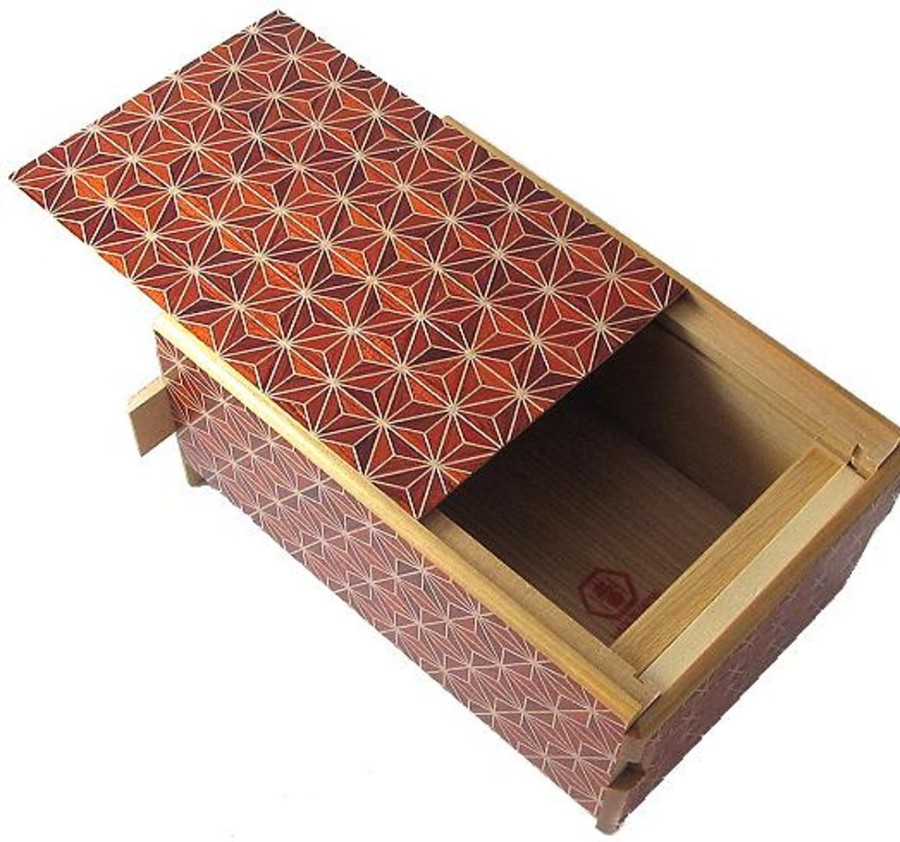 Puzzle Boxes Winshare-Puzzles-and-Games | 5 Sun 21 Steps Akaasa - Japanese Puzzle Box-J521Ak