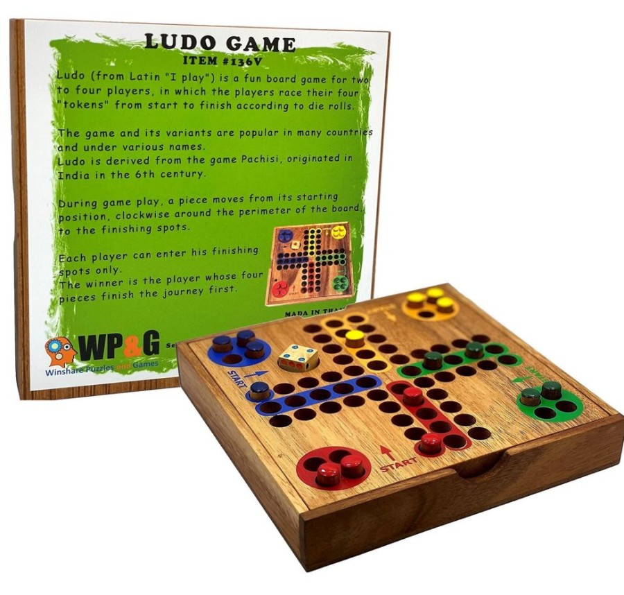 Wooden Games Winshare-Puzzles-and-Games | Ludo - Wooden Classic Game-136V