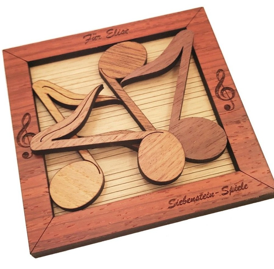 Wooden Puzzles Siebenstein-Spiele | For Elise Music Notes - Wooden Puzzle Packing Problem-L2371S