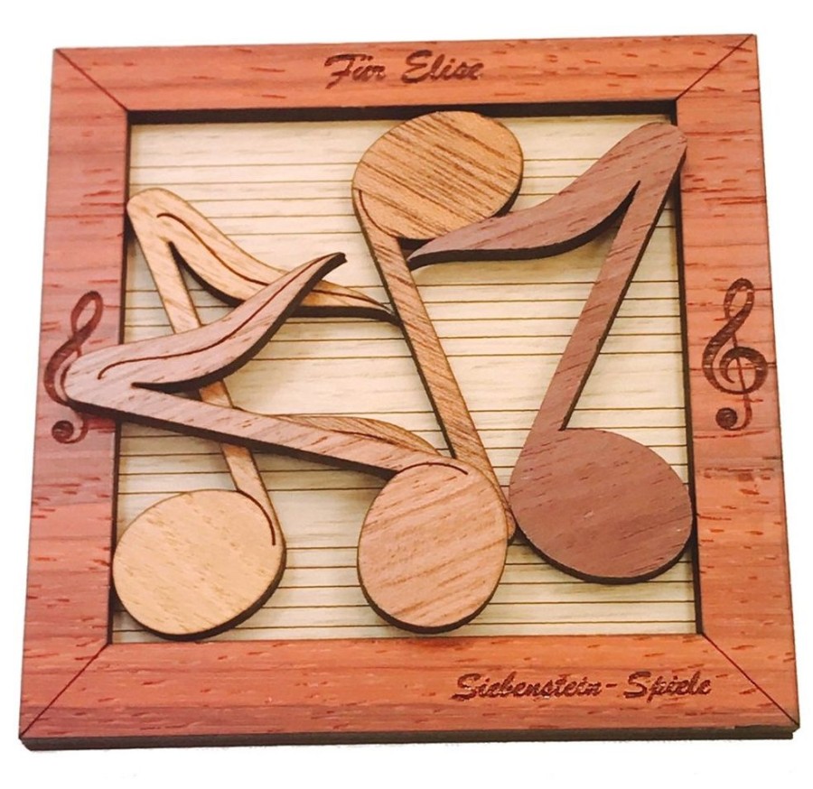 Wooden Puzzles Siebenstein-Spiele | For Elise Music Notes - Wooden Puzzle Packing Problem-L2371S