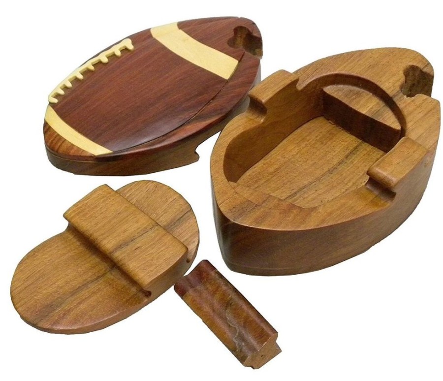 Puzzle Boxes The-Handcrafted | Football - Secret Wooden Puzzle Box-Sb1089