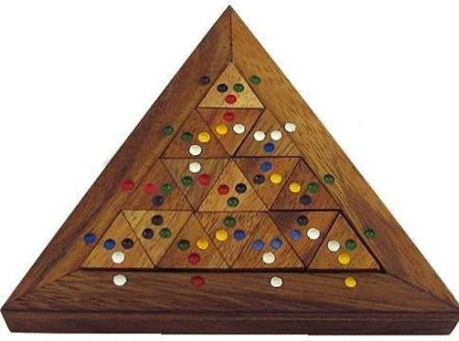 Wooden Puzzles Winshare-Puzzles-and-Games | Color Match Triangle - Wooden Puzzle Brain Teaser-109V