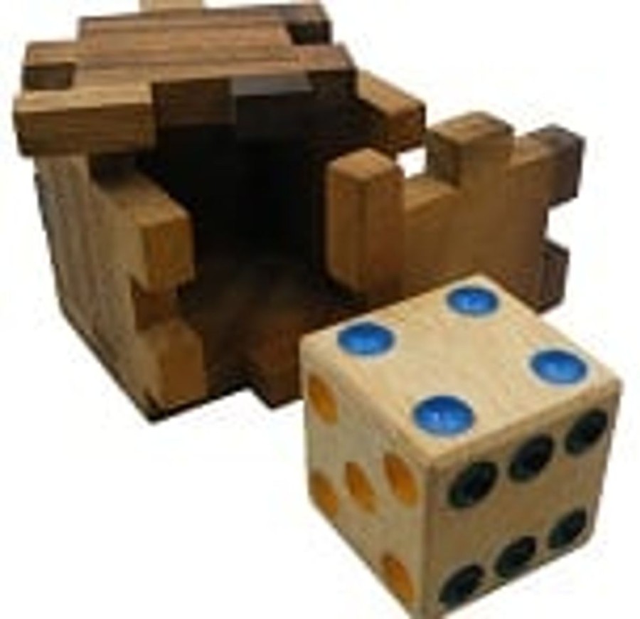 Wooden Puzzles Winshare-Puzzles-and-Games | Hidden Dice Cube - Interlocking Wooden Puzzle-355V