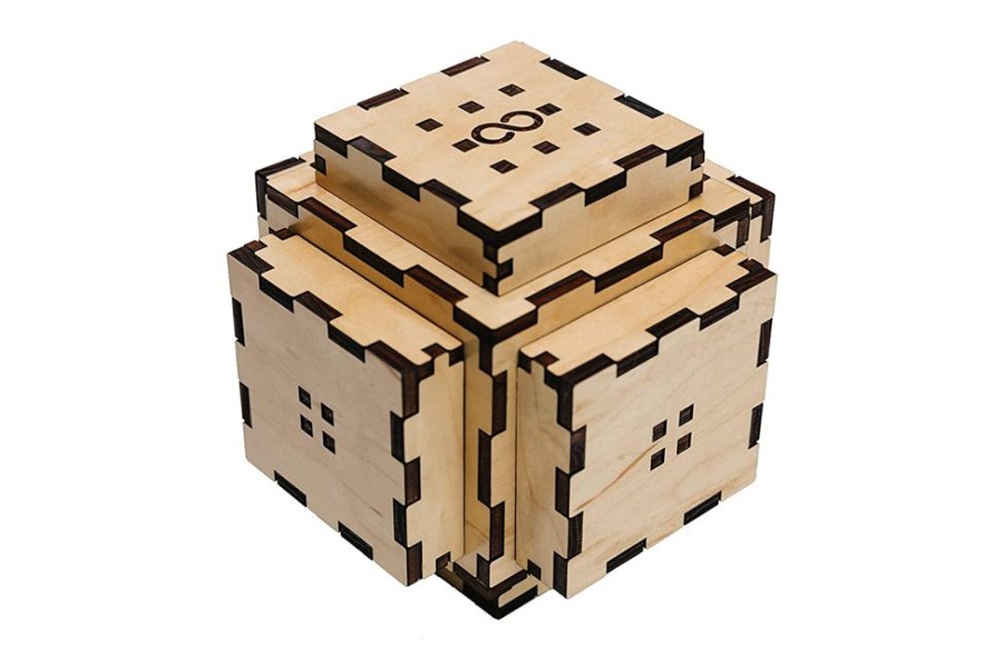 Puzzle Boxes Infinite-Loop-Games | Nova Large 15 Steps Wooden Puzzle Box Iq Logic 3D Puzzle-Flg