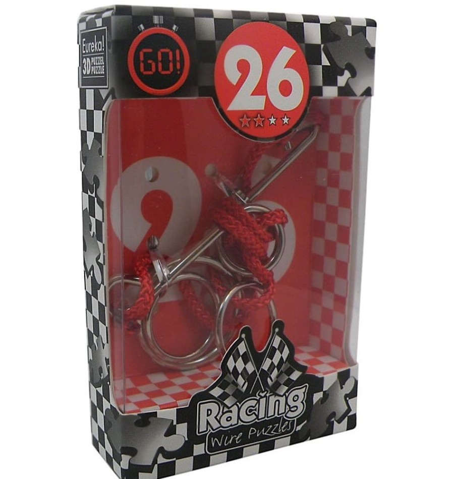 Metal Puzzles Eureka | Racing Wire No. 26 - String Brainteaser Metal Puzzle-3296Eu