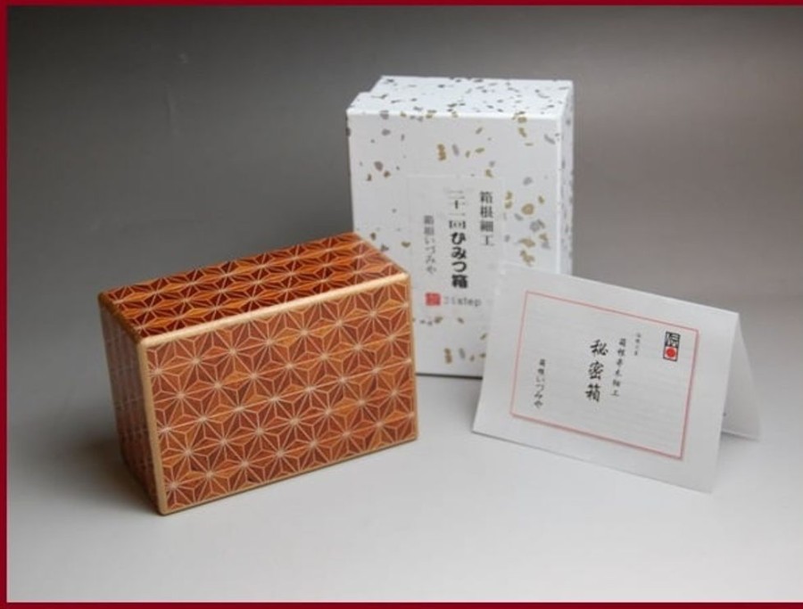 Puzzle Boxes Winshare-Puzzles-and-Games | 4 Sun 21 Steps Akaasa - Japanese Puzzle Box-J421Ak