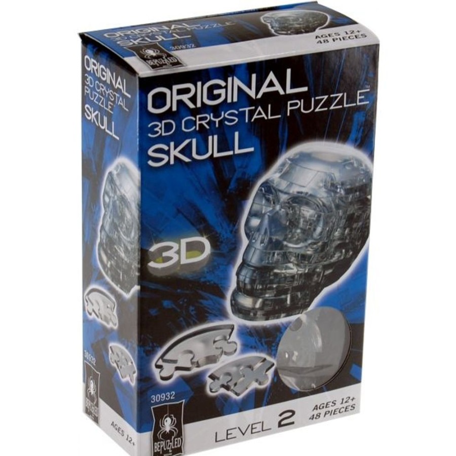 Brain Teasers Bepuzzled | 3D Crystal Puzzle Skull Black -Ug30932