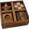 Wooden Puzzles Winshare-Puzzles-and-Games | 5 Wooden Puzzles Gift Set In A Wooden Box-109S