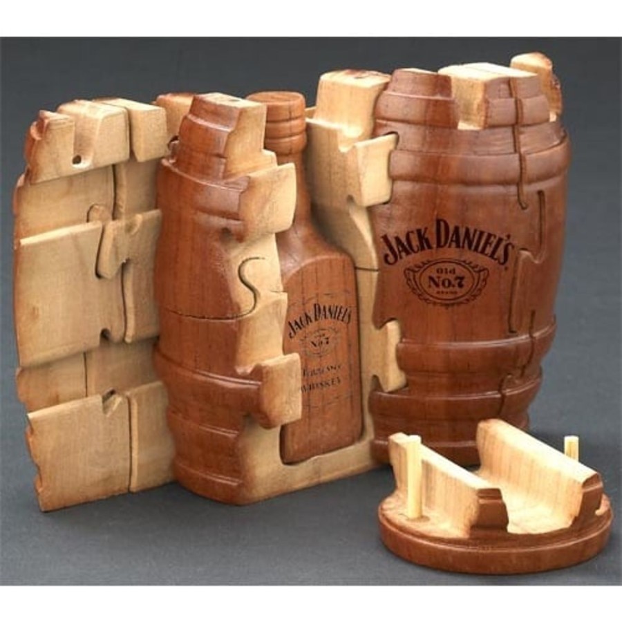 Wooden Puzzles Winshare-Puzzles-and-Games | Jack Daniel'S Barrel - 3D Wooden Puzzle Brain Teaser-Cc8730