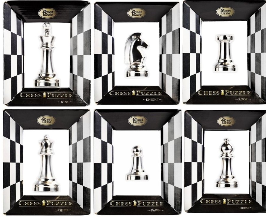 Metal Puzzles Hanayama | Hanayama Chess Pieces Puzzle Set Metal Puzzle-Hs170